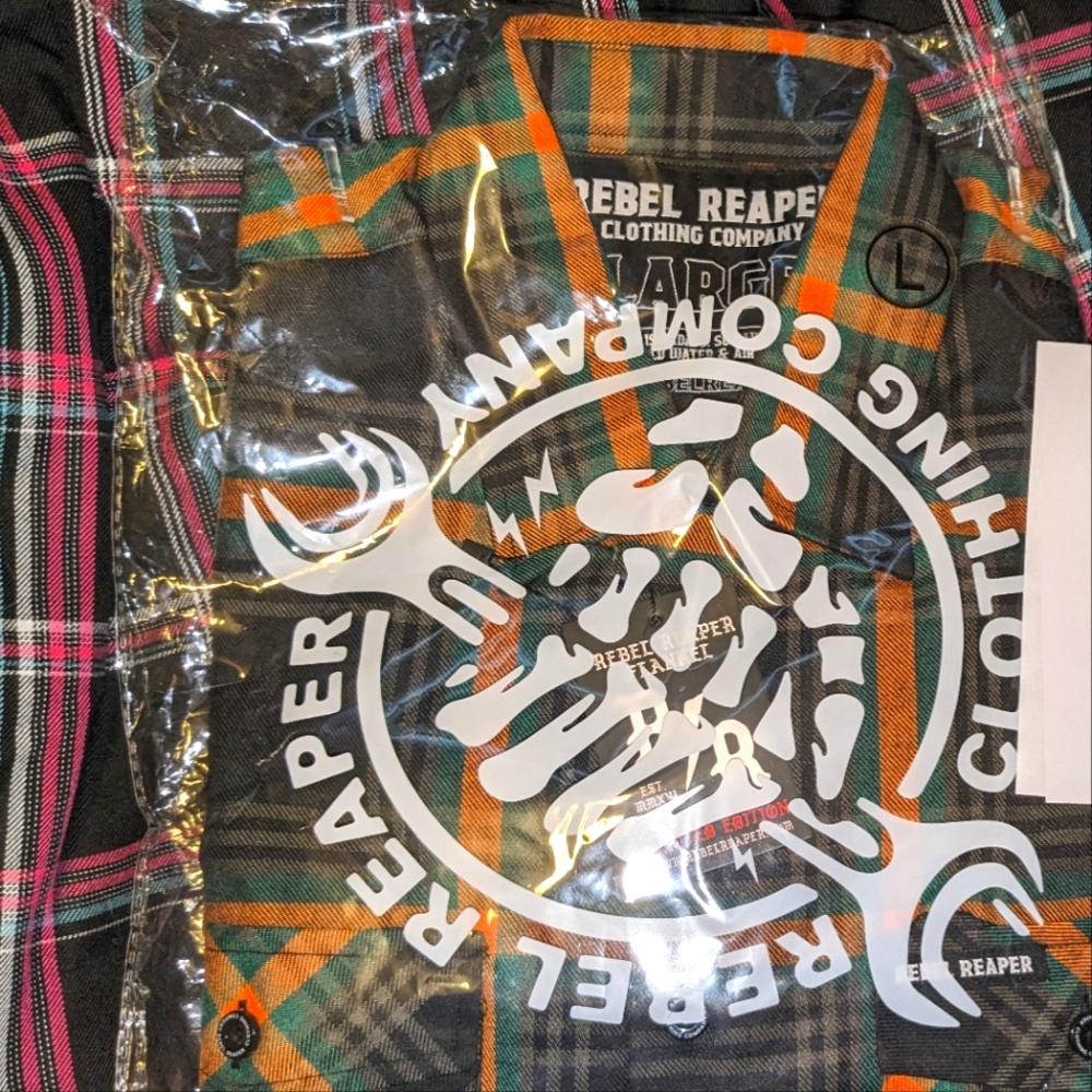 Rebel Reaper The Dublin Flannel Large BNIB St. Patrick's Day Limited Edition